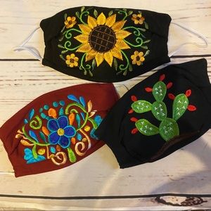 3 pack - FACE MASKS 💐 MEXICAN EMBROIDERED